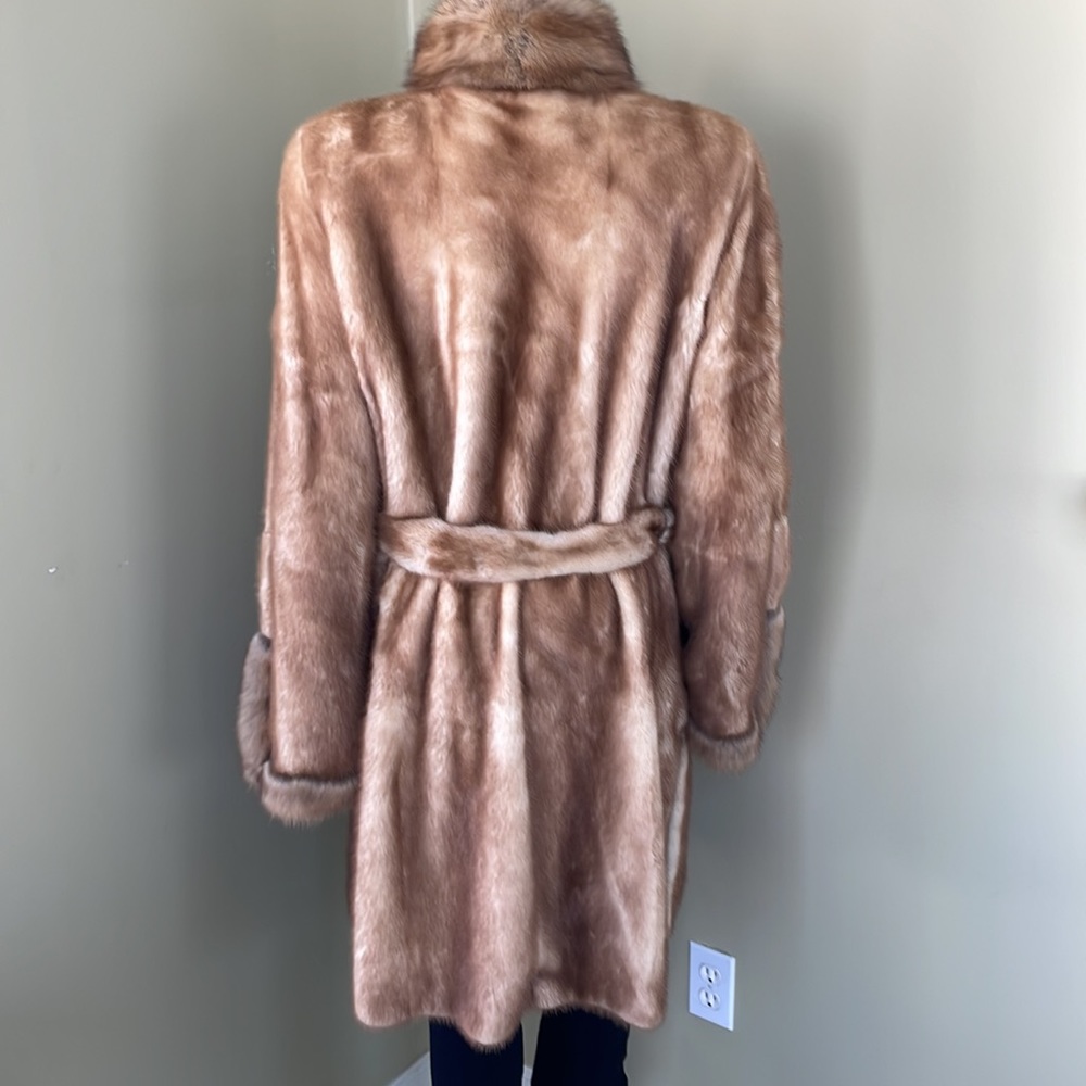 Fur Mink Coat Mustela Visone Made in Italy Size L Excellent! - Picture 5 of 16